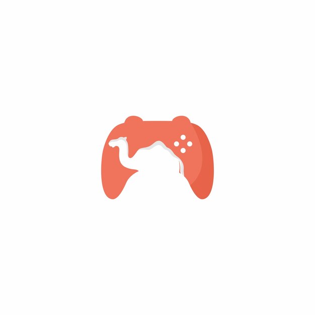 Un controlador de juego naranja con la palabra juego en él.