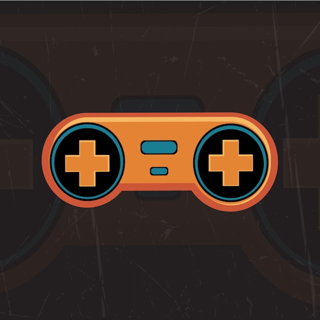 controlador de videojuego juego Icono plano controlador de juego joystick controlador de vídeo juego vector