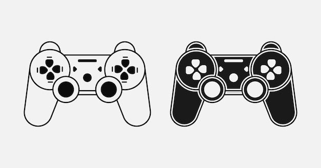 Controlador de videojuegos, ilustración vectorial.