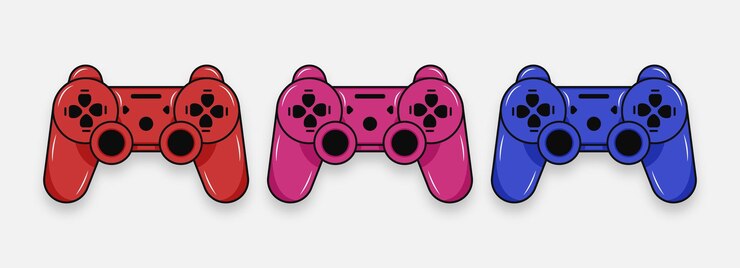 Controlador de videojuegos, ilustración vectorial.