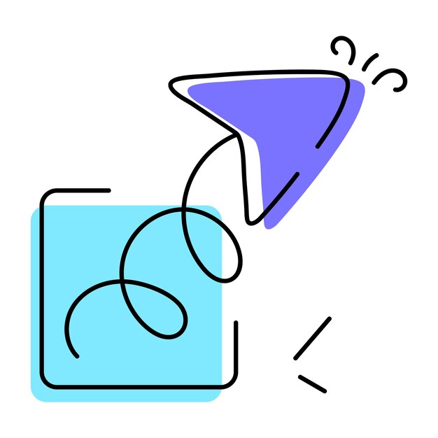 Controles del cursor Icono dibujado a mano