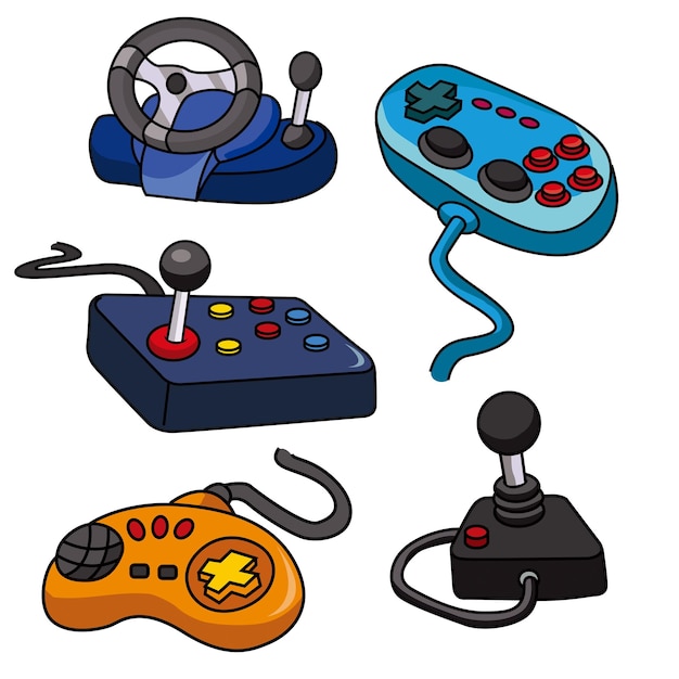 Vector controles de juegos de video