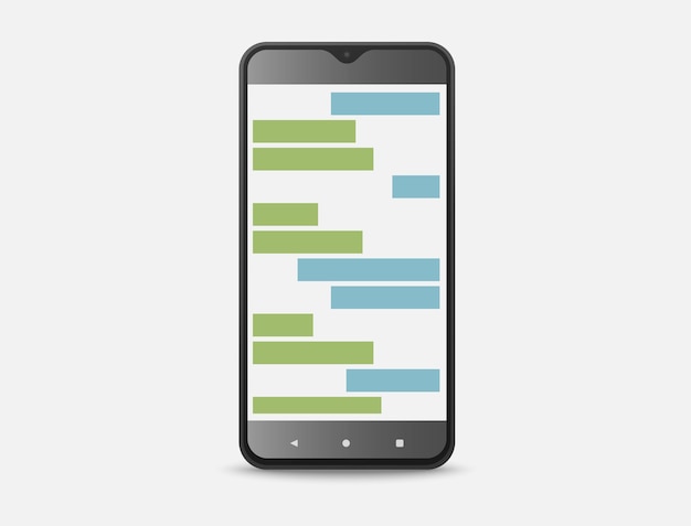 Vector conversación de dos personas a través de la aplicación de chat en el teléfono inteligente