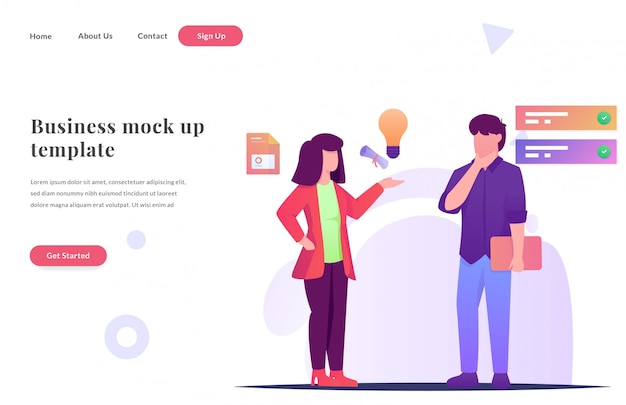 conversación de página web de negocios