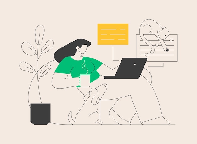 Conviértete en una ilustración de vector de concepto abstracto freelancer
