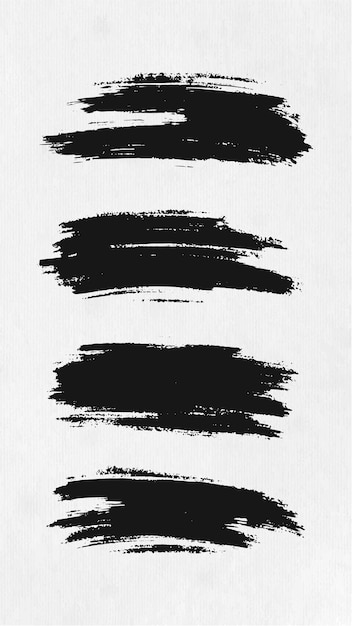 Cool abstract black brush stroke set (conjunto de pinceladas negras y abstractas)