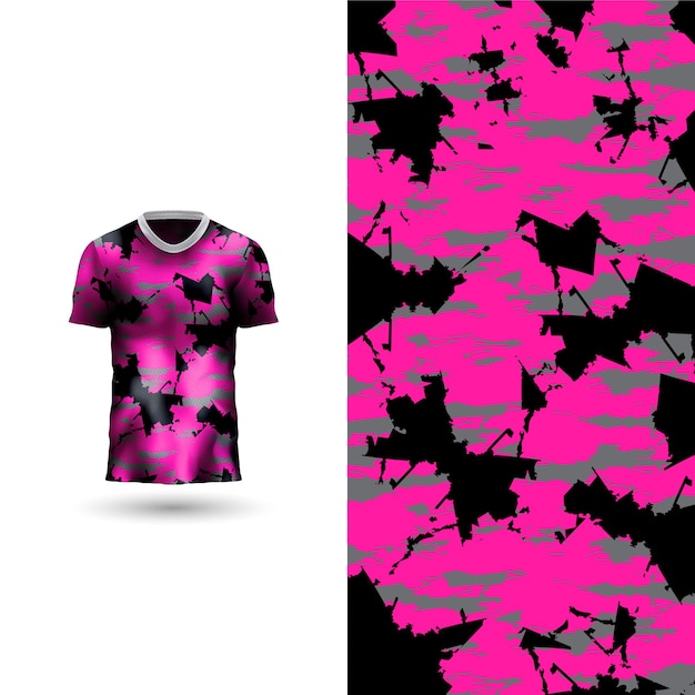 Cool diseño de camiseta deportiva sobre fondo abstracto