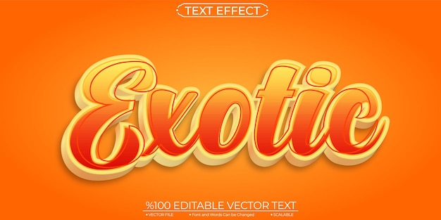 Cool Gold Exotic Efecto de texto vectorial editable y escalable