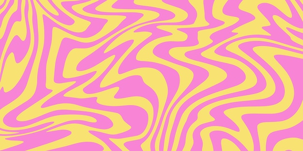 Cool Groovy Liquid Striped Texture Trendy Y2K Fondo geométrico abstracto Vector Design Psychedelic Art telón de fondo ondulado