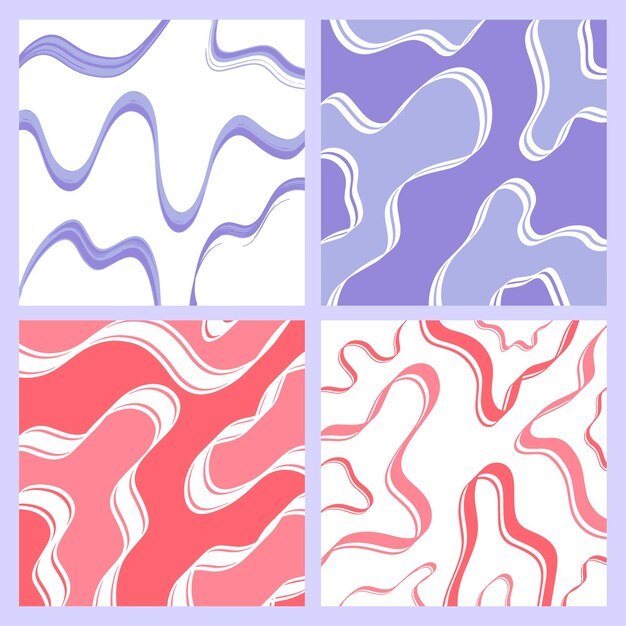 Cool moda Y2K fondo abstracto geométrico Groovy Violet Pattern