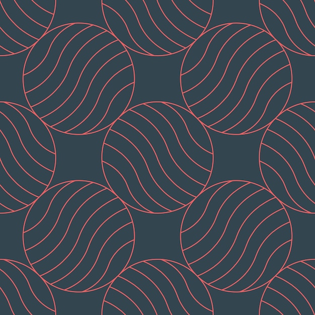 Cool Trendy Circles Esquema Patrones Sin Fisuras Vector Techno Rave Abstracción