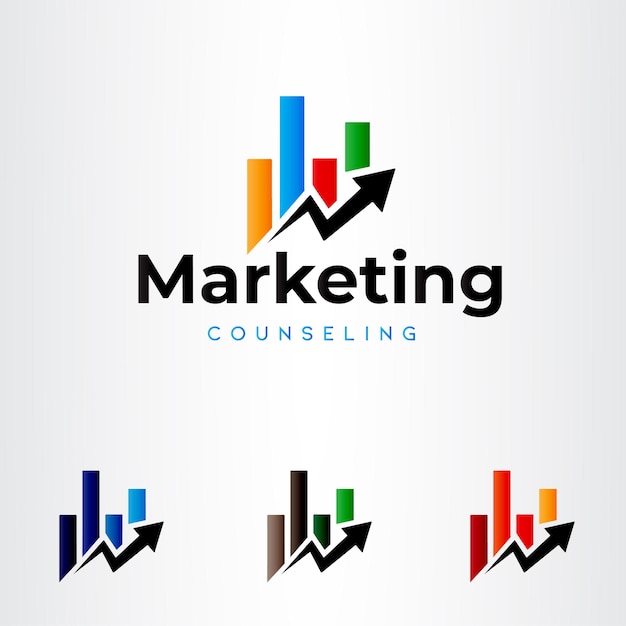 Vector cooperar marketing business company diseño de logotipo vectorial con opción de color