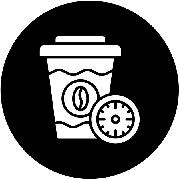 Vector una copa de café con una taza de café en ella