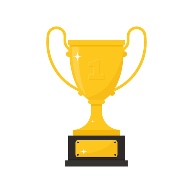 Copa campeona. ilustración, aislado en blanco