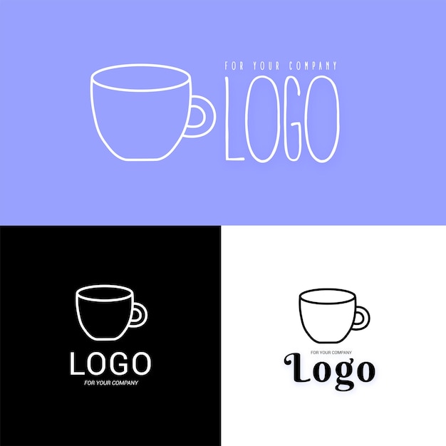 Copa logotipo vajilla logo Copa icono para diseño web o empresa ilustración vectorial aislado Eps Ai