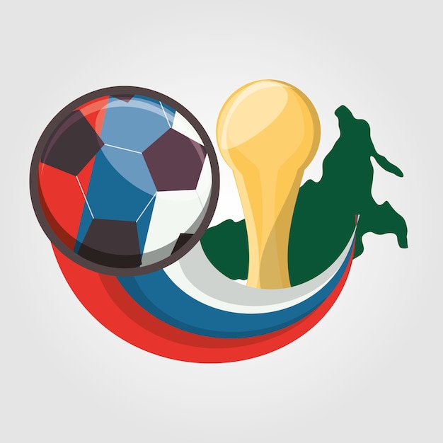 Copa del mundo de fútbol diseño de rusia