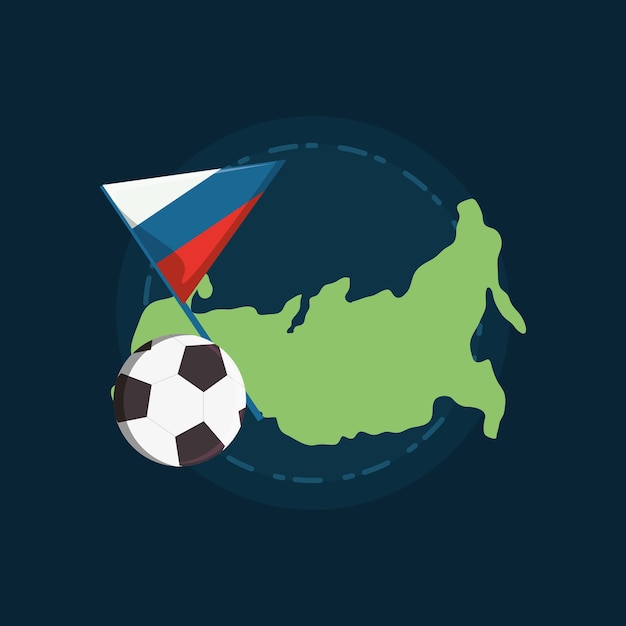 Copa del mundo de fútbol diseño de rusia