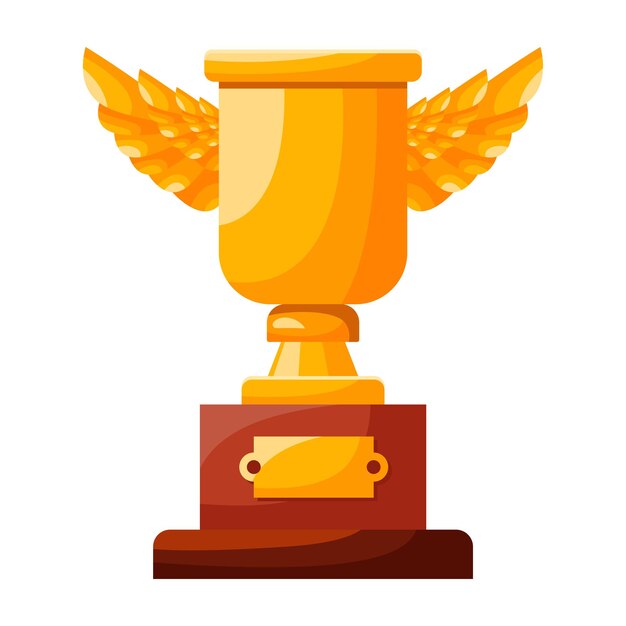 Copa de oro con alas