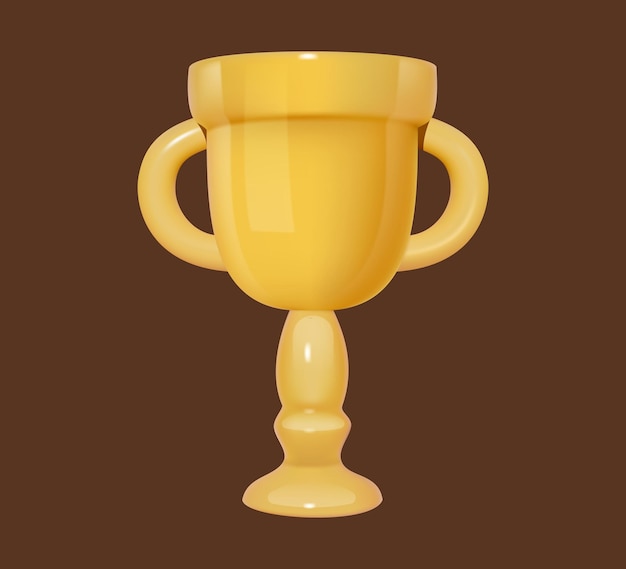 Copa de trofeo 3D con mangos