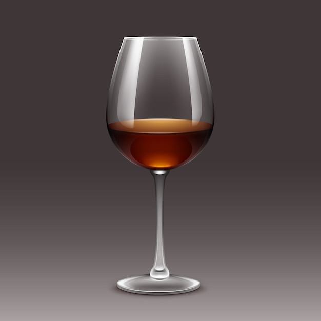 Vector copa de vino aislado transparente