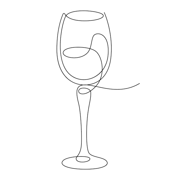 La copa de vino estilizada por culpa Concepto de fiesta de celebración Día Nacional del Vino Ilustración vectorial