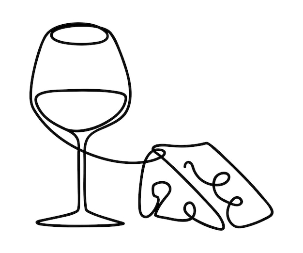 Una copa de vino de gran diseño para cualquier propósito Line art