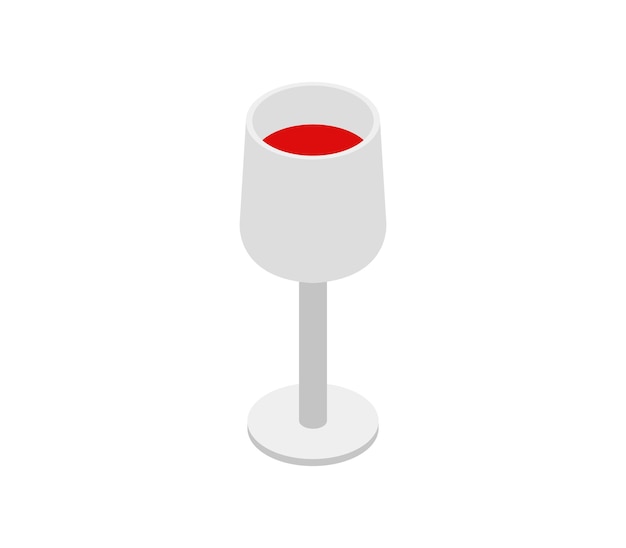 Copa de vino isométrica