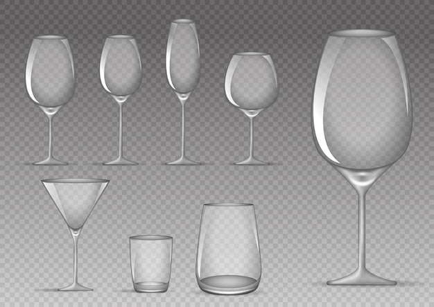 copa de vino realista aislada sobre fondo blanco ilustración 3D