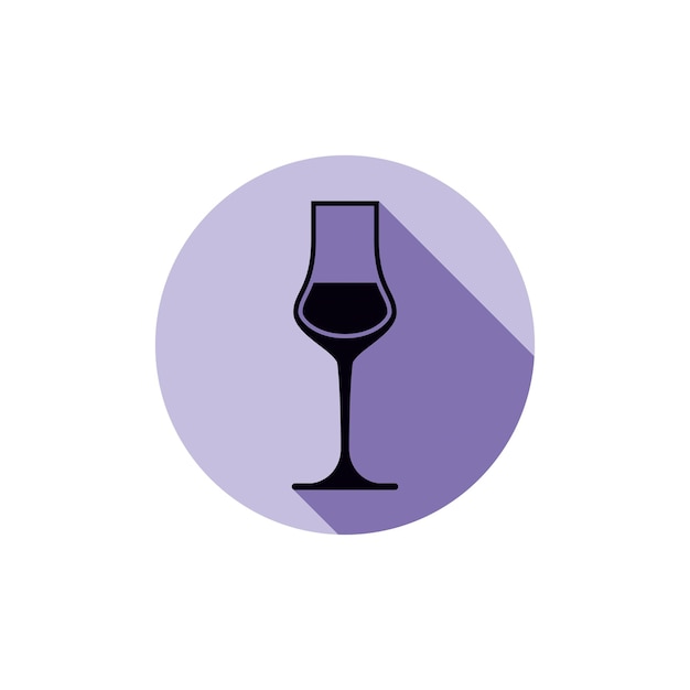 Copa de vino sofisticada, elegante ilustración de tema de alcohol. Copa de vino clásica, idea de cita romántica.