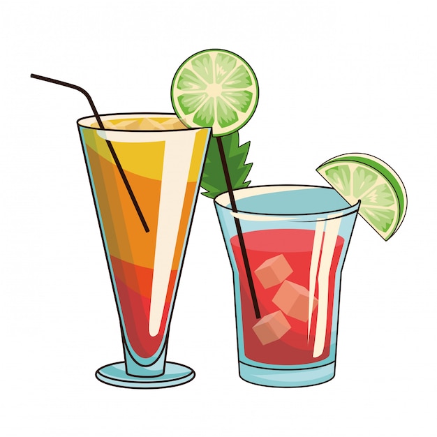 Copas con cóctel