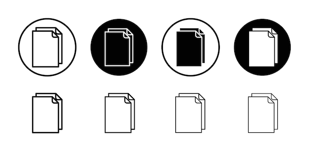 Copiar el diseño del conjunto de íconos plano y simple