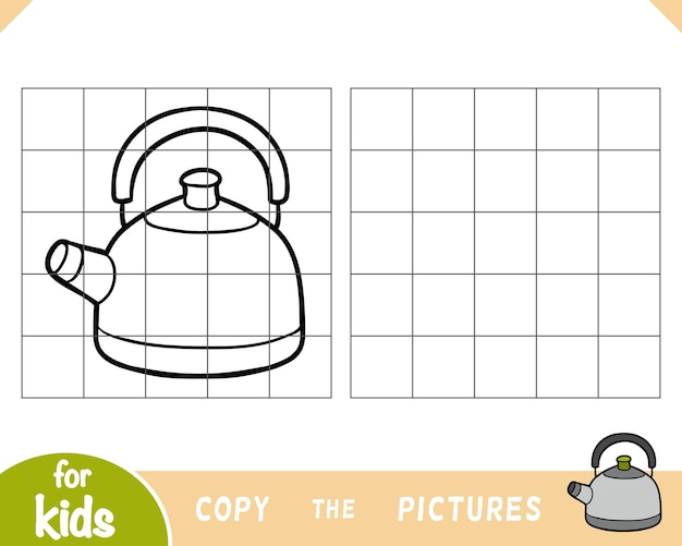 Copiar el juego educativo de imágenes para niños Kettle