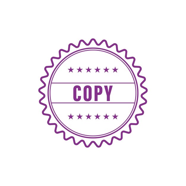Copiar plantillas de diseño vectorial de íconos de sellos de goma concepto simple y moderno