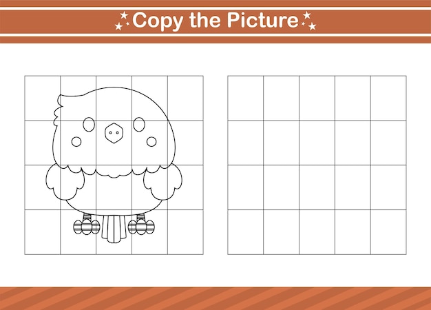 Copie la imagen juego educativo para jardín de infantes y preescolar.juego de hoja de trabajo para niños