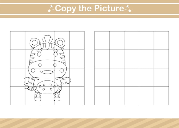 Copie la imagen juego educativo para jardín de infantes y preescolar. juego de hojas de trabajo para niños.