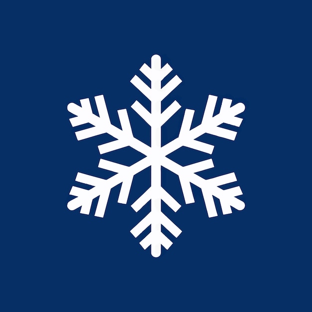 un copo de nieve azul y blanco con un fondo azul