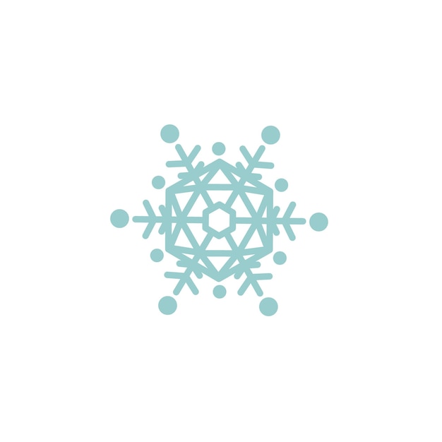 un copo de nieve azul claro enfriado