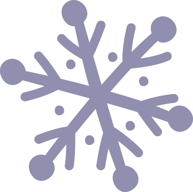 Copo de nieve dibujado a mano