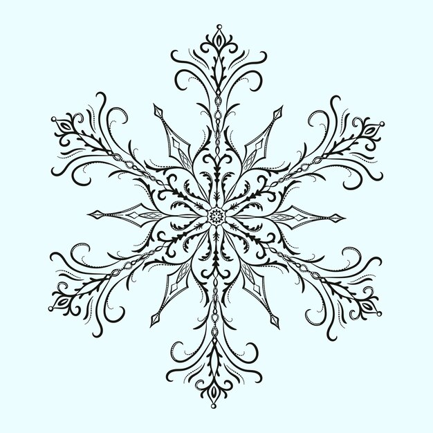 Copo de nieve para el diseño de Navidad y año nuevo.