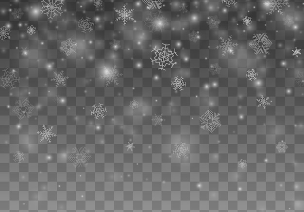 Copo de nieve efecto de decoración de navidad. Nevada.
