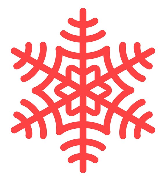 Copo de nieve icono plano aislado Navidad copo de nieve ilustración plana Vector elemento decorativo
