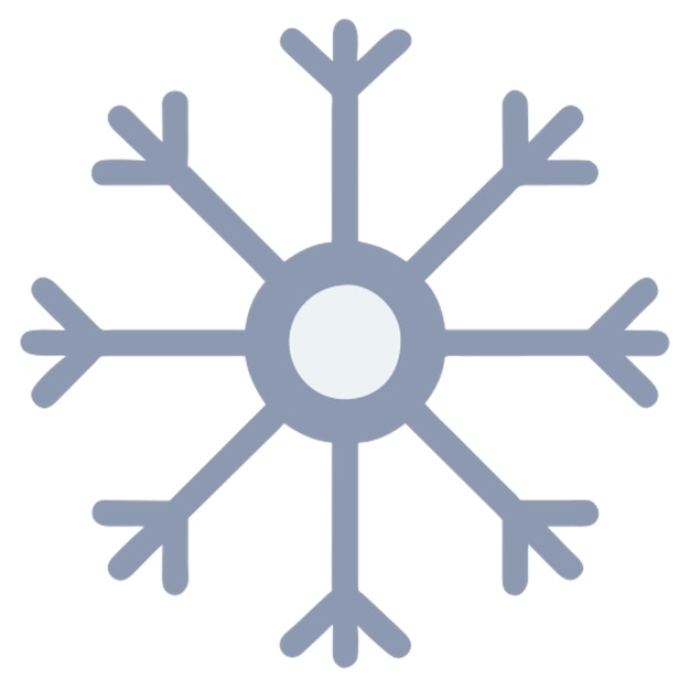 copo de nieve icono redondo formas de colores gradiente