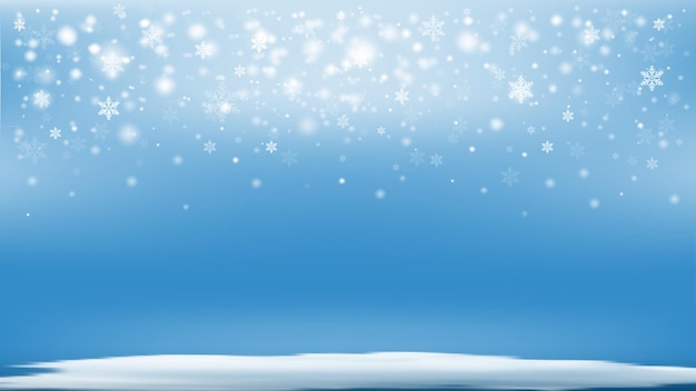 Copo de nieve con ilustración de vector de fondo de Navidad