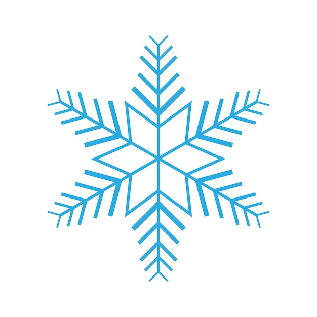 copo de nieve en una ilustración vectorial aislada blanca