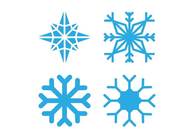 Copo de nieve invierno icono plantilla de diseño vector ilustración aislada