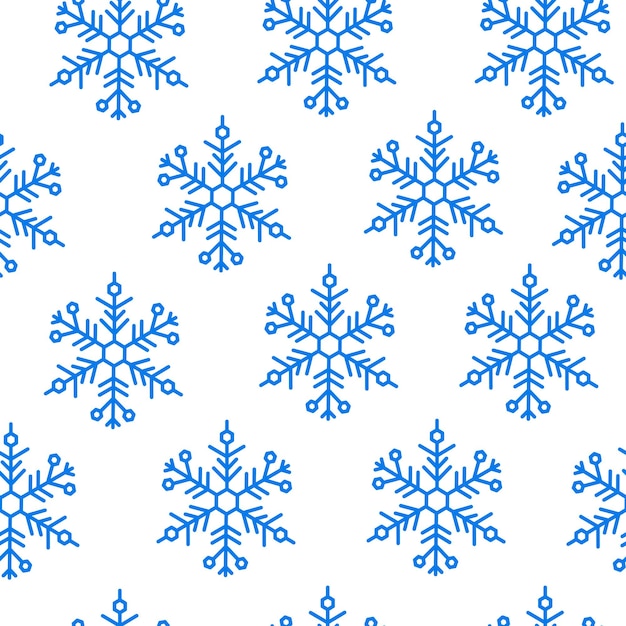 Copo de nieve Navidad y año nuevo de patrones sin fisuras. Ilustración vectorial.
