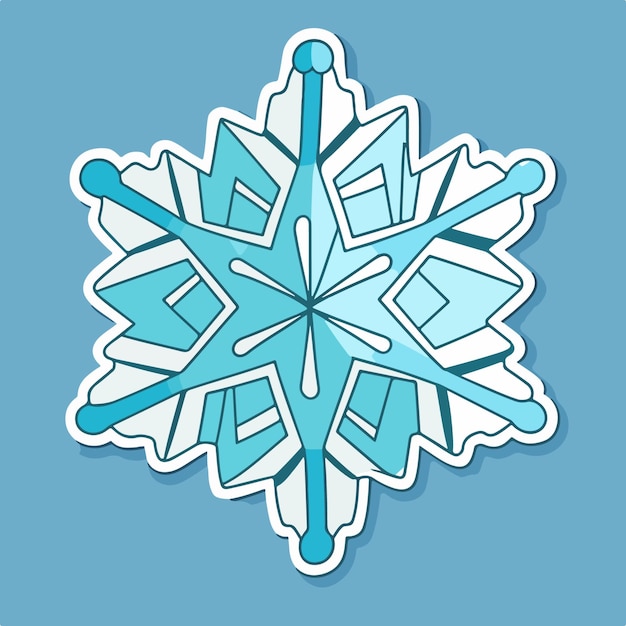 Copo de nieve de Navidad pegatina de dibujos animados Hoja de pegatinas imprimibles de copo de nieve de Navidad Colección de invierno