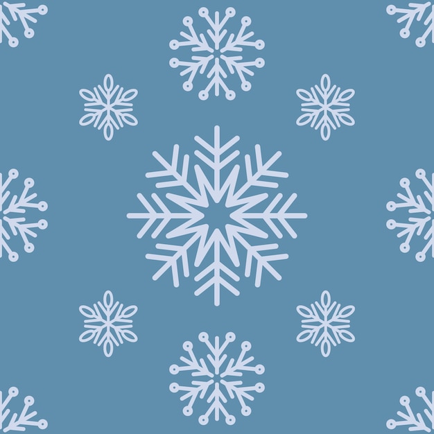 Copo de nieve de patrones sin fisuras Fondo de Navidad y año nuevo Textura con copos de nieve
