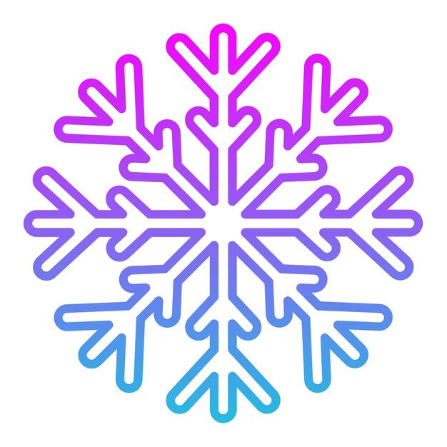 un copo de nieve que es púrpura y tiene un patrón azul en él