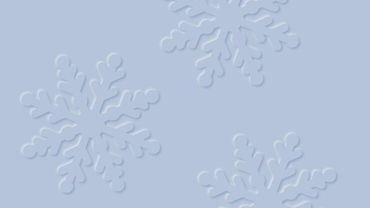 Vector copos de nieve abstractos sobre fondo gris